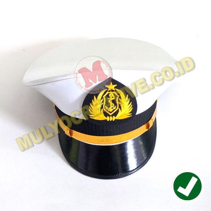

Topi Pet Pelayaran Warna Putih - Pet Pelayaran - Topi Atribut Kerja PREMIUM