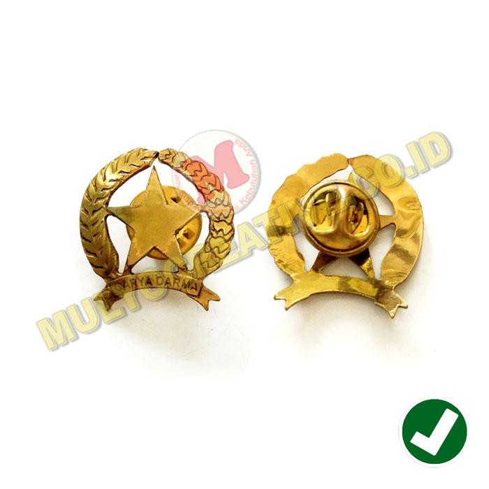 Lencana Carya Darma - Pin Bros Bintang Padi Dan Kapas Murah PREMIUM