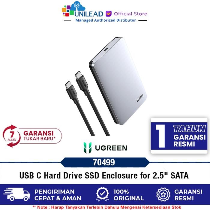 Cuci Gudang Ugreen Enclosure Hardisk Usb 3.1 Gen2 Type C Case Hdd