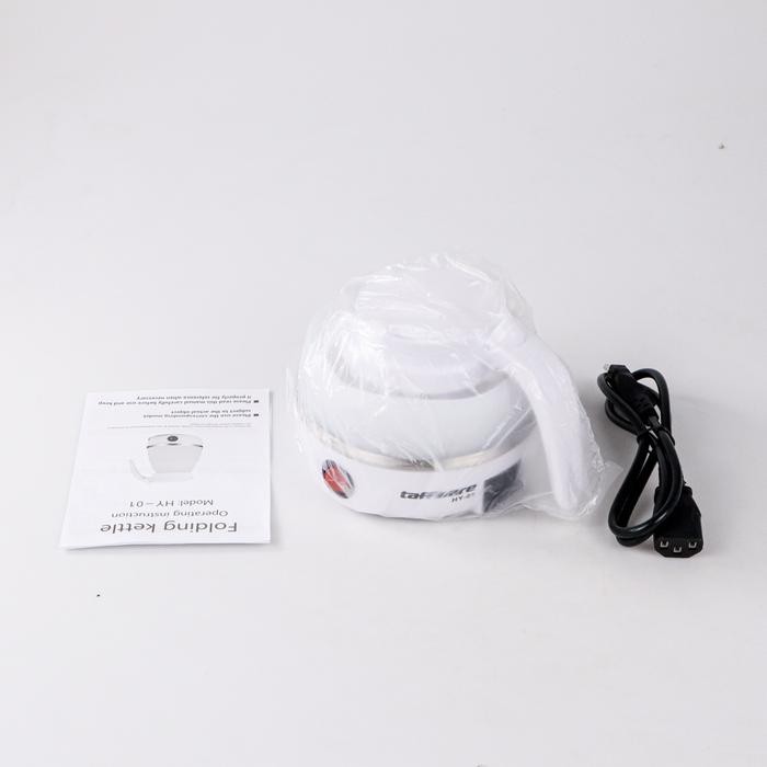 Taffware Teko Listrik Lipat Mini 600Ml Electric Kettle Portable Pemanas Air Travel Bahan Silikon &