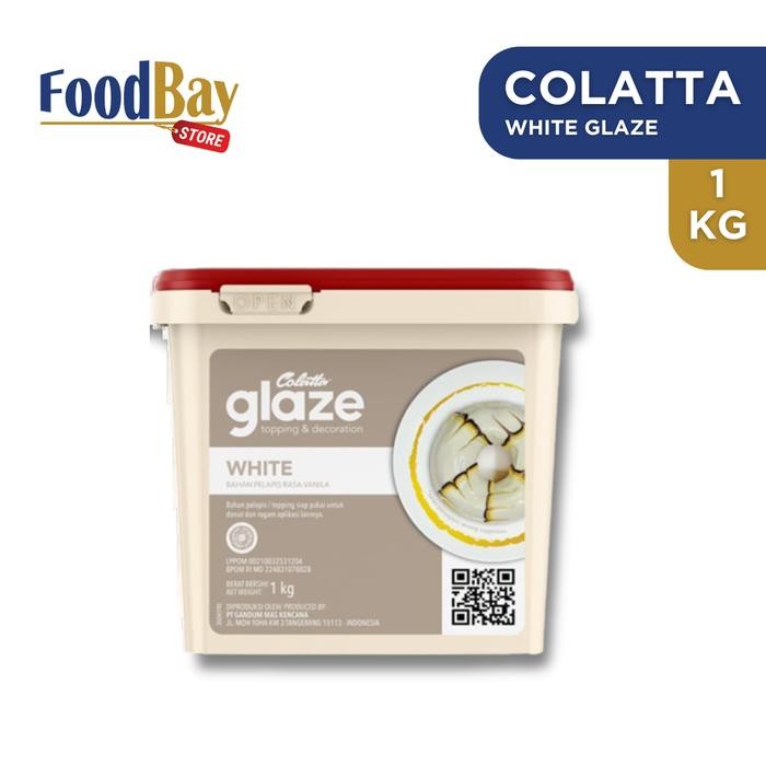 

NEW! COLATTA - GLAZE WHITE CHOCOLATE 1 KG / COKLAT TOPPING DEKORASI