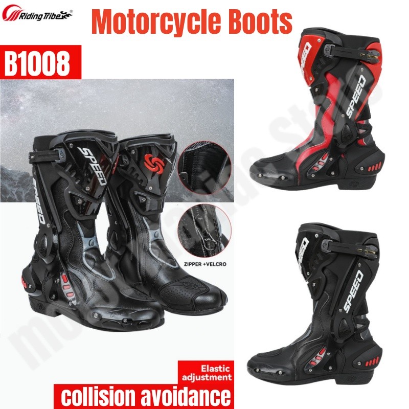 Riding Tribe Motorcycle Riding Shoes B1008 Anti-collision Riding Boots HighTop Professional Racing B
