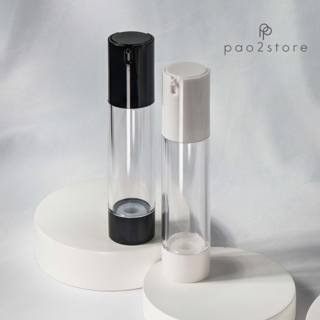 [ECER] Botol Airless PUMP 50ml - Lotion Serum Vacuum Treatment Refillable Mini Travel Size - APNC