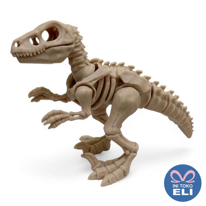 Mainan Anak Dino Dinosaurus T-Rex Triceratops Spinosaurus Fosil Reptil Artikulasi Realistis