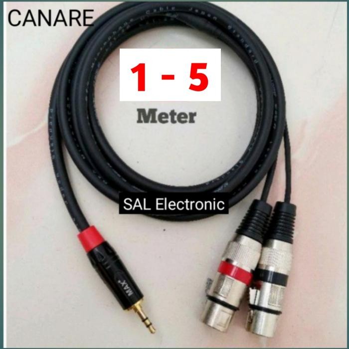 Kabel jack mini stereo 3,5 to dual xlr female