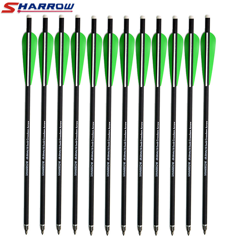 Sharrow 6 Pcs Crossbow arrows 16" 17" Crossbow Carbon Arrow Hunting Archery Carbon Crossbow Arrows