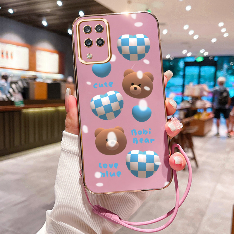 Casing Hp Untuk Samsung Galaxy A12 4G A12 5G F12 M12 Case Casing Beruang Cinta HP Cesing Silikon Sof
