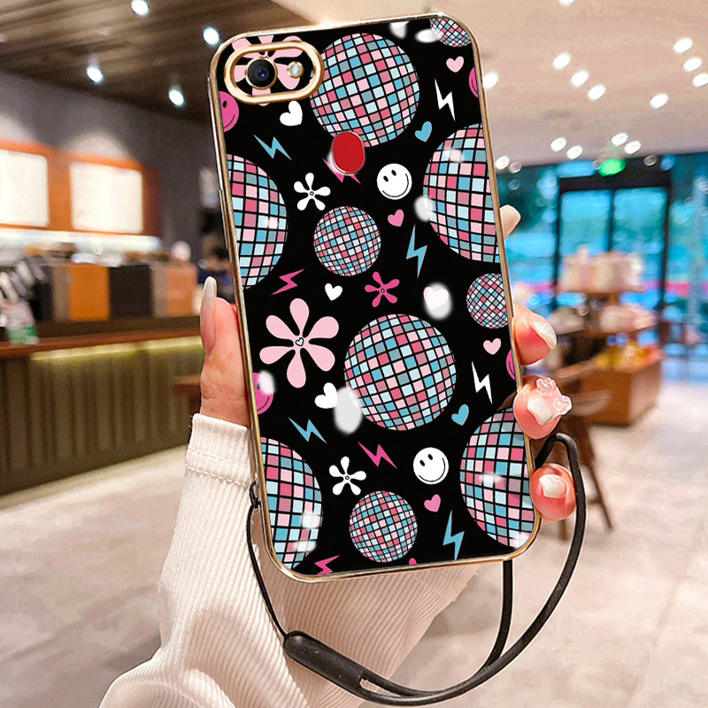 Casing Hp Untuk OPPO F7 F5 F5 Youth Case Bar trendi Kasing Kesing tali berlapis pelindung Cesing Sil