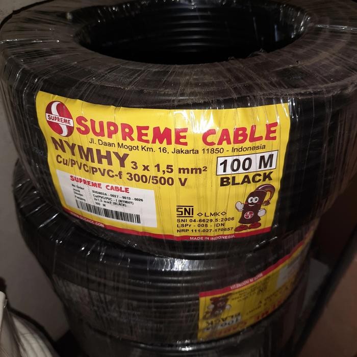 Kabel Nyyhy 3X1.5 Supreme 100 M (Hitam)