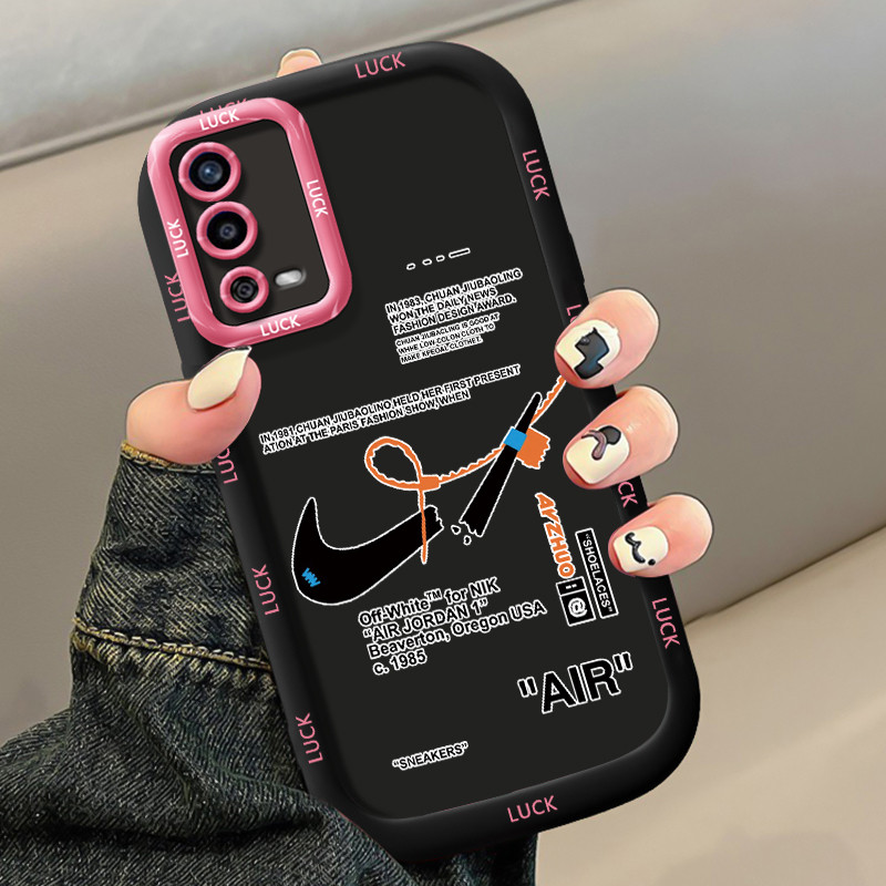 Casing Hp untuk OPPO A55 4G Case Pola Asli Fashion Lucu Kasing ponsel silikon lembut Baru Kesing Len