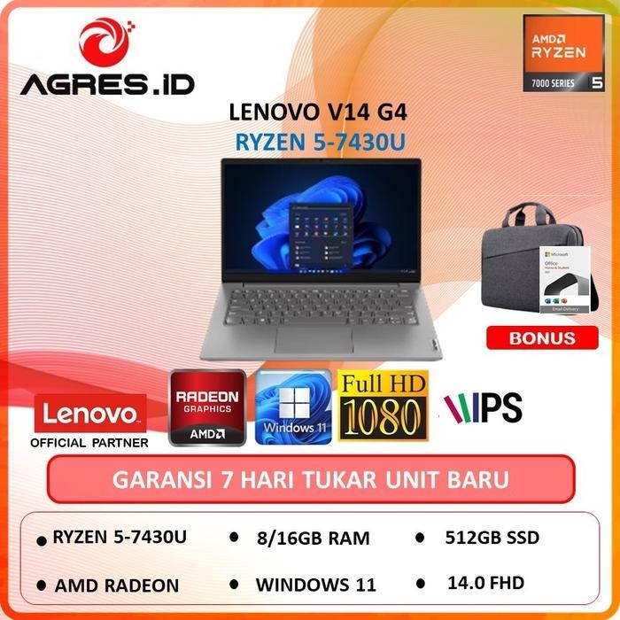 B2AG Lenovo V14 G4 Ryzen 5 7430 8Gb 512Gb W11 14" Fhd