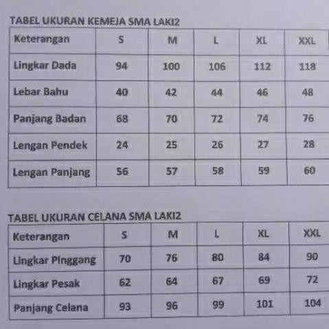 (Expert) pola celana seragam sekolah sma
