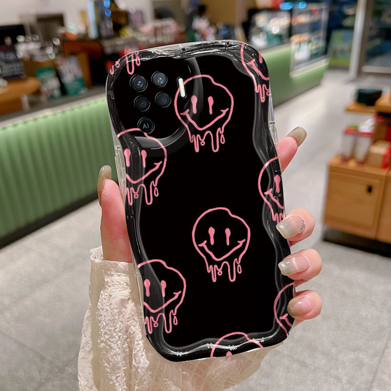 Casing Hp Untuk OPPO A94 F19 Pro Reno 5F Reno 5 Lite Reno5 F Reno5 Lite Case Casing pole Tas Emoji A