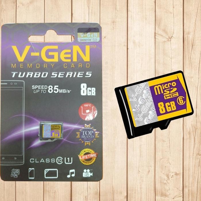 4JLF Kartu Memori V-Gen Microsd 8Gb Untuk Kamera Cctv Dan Android