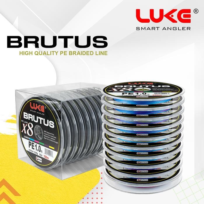 Senar Pancing Pe X8 Braid Luke Brutus Multicolor 100M