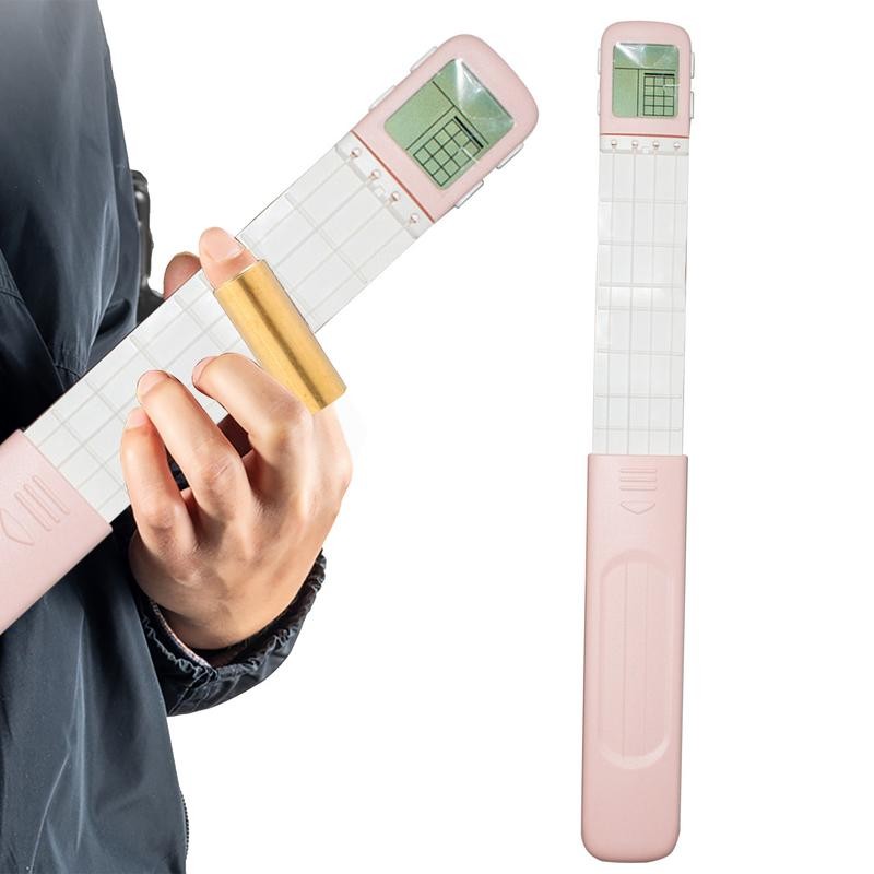 Ukulele Chord Practice Tool Guitar Practice Neck With Rotatable Chart Screen Chord Finger Exerciser 