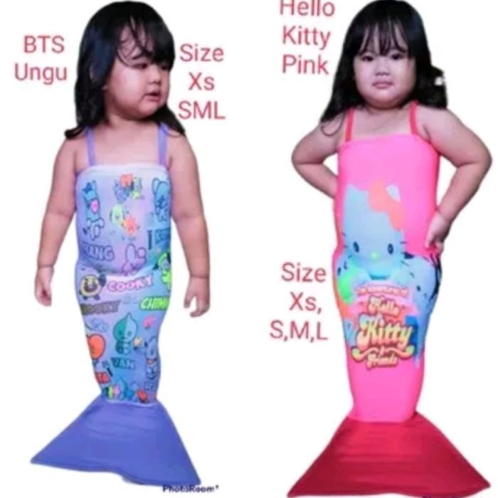 ASLI Baju Renang Mermaid Anak BTS , Little Pony / Mermaid / Baju Mermaid READY STOCK