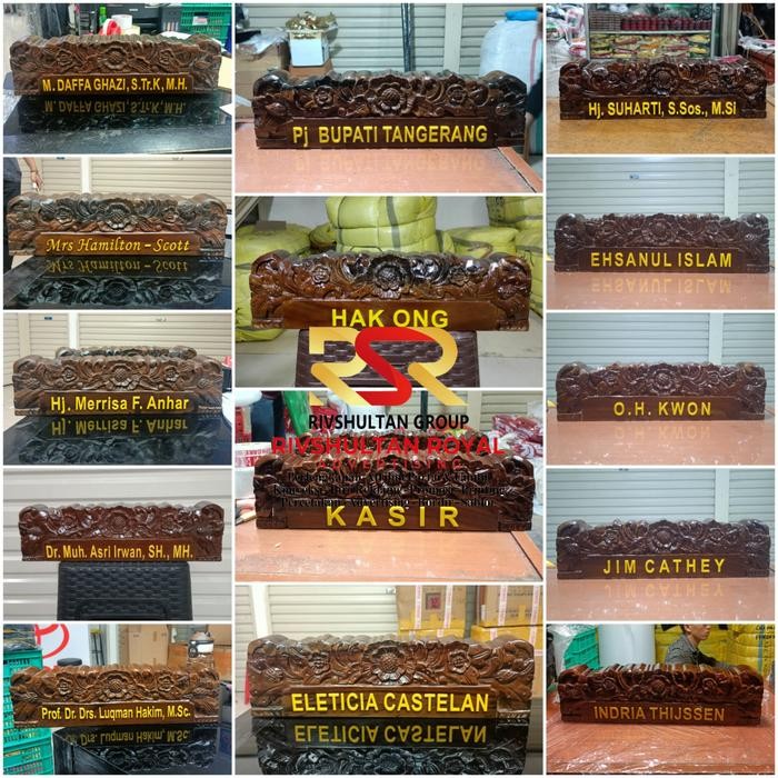 

Papan Nama Meja Ukiran Bahan Kayu Ready Stock Berkualitas