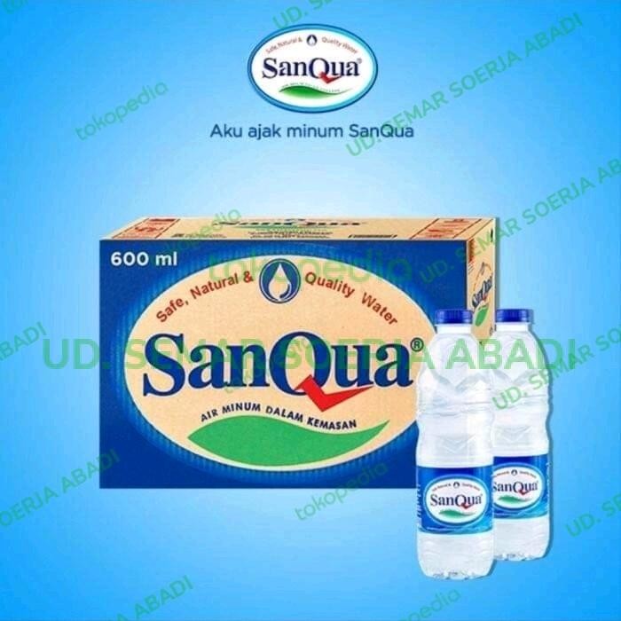 NWFK   Air Mineral 600Ml Sanqua Isi 24 X 600Ml