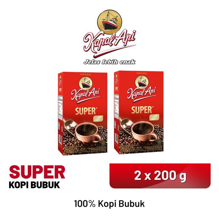 

8SXE Kapal Api Super - Bubuk Kopi 2 X 200 Gr