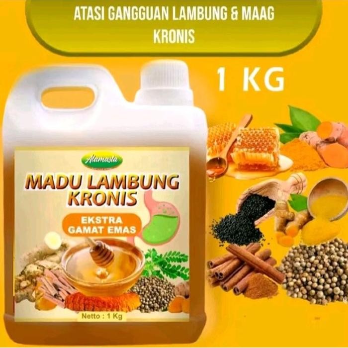 

8SXE Madu Lambung Ekstra Gamat Emas - Madu Sehat Lambung 1Kg Zaitun Honey
