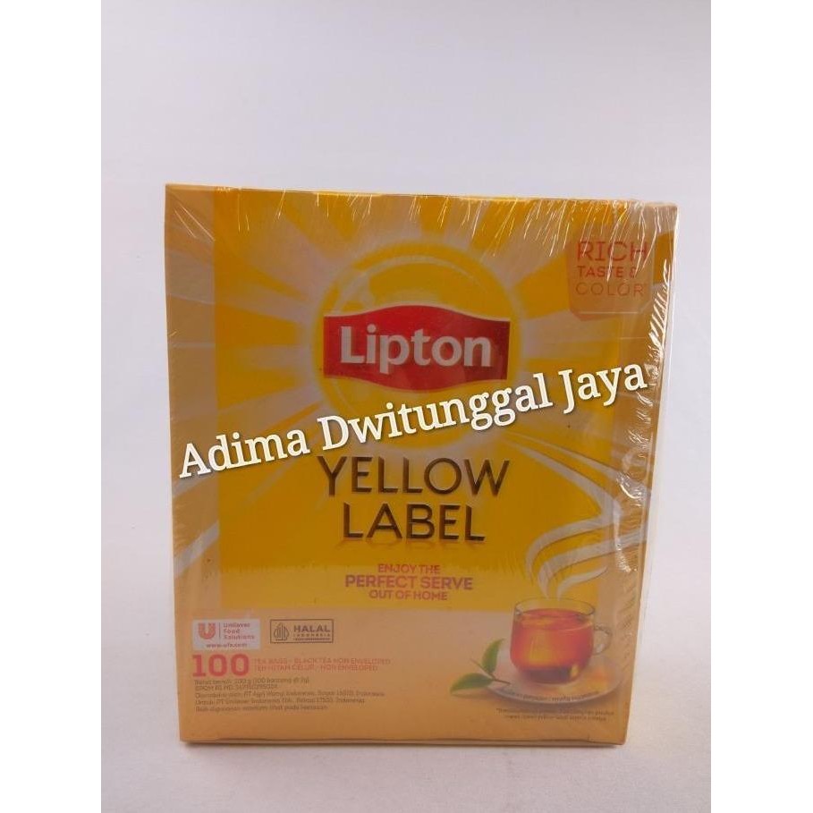 

8SXE Lipton Yellow Label 100 Tea Bag Non Envelope/ Teh Lipton/ Teh Hitam