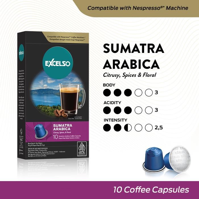 

8SXE Excelso Kopi Kapsul Sumatra Arabica - Nespresso Compatible Coffee Capsule