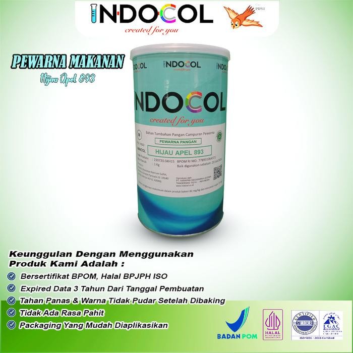 

Ready Pewarna Makanan Indocol Hijau Apel 893 (Apple Green)