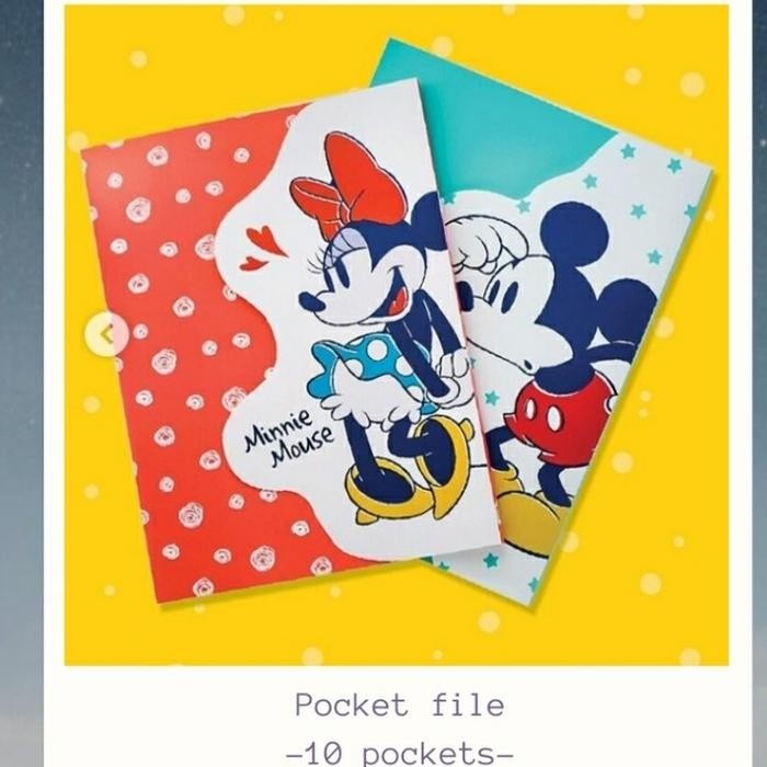 

SIAPKIRIM Disney key Minnie Mouse Documents Pocket Map Folder A4 File READY STOCK