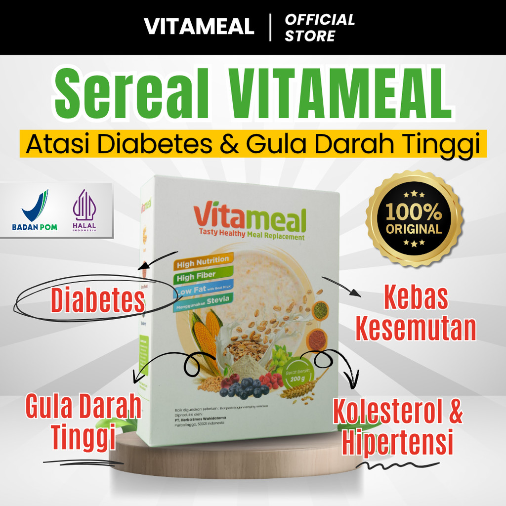 

[ TERMURAH ] Vitameal Murah Hemat Sereal Susu Multigrain Sehat Sembuhkan Diabetes Turunkan Gula Darah Tinggi Redakan Kesemutan Asam Lambung dan Jaga Kolesterol VITAMINILK DIET
