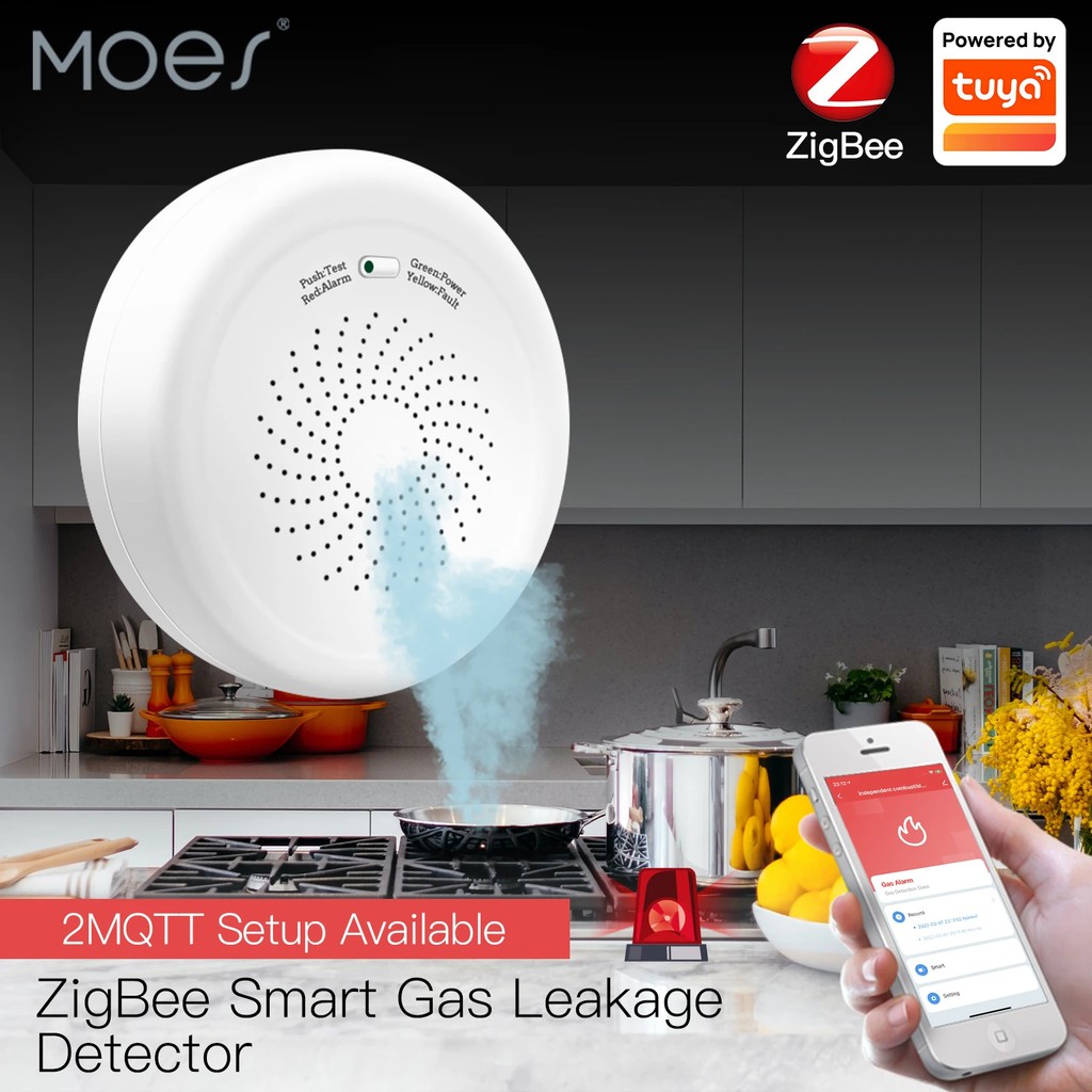Smart ZigBee Gas Leakage Detector Combustible Sensor Tuya Smart Home