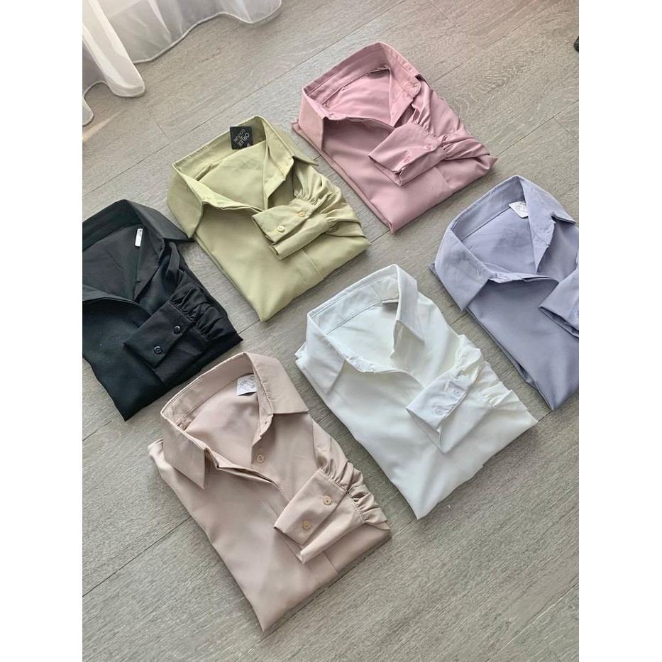 Hyuna Shirt - Kemeja Polos Comfy Primadona - Kemeja Wanita baju panjang *