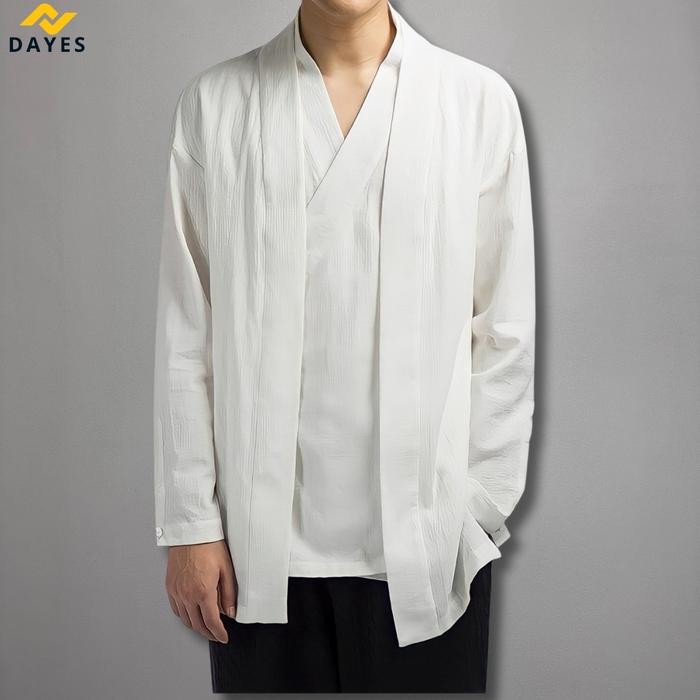 Sun Shirt Kemeja Pria Hakama Pakaian Jepang Pria Da Baju Kaos n kemeja pria *