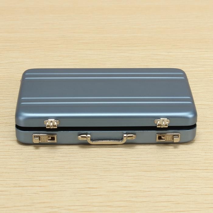 

Toy Aluminum Business Credit Cards Box Mini Suitcase Card Holder