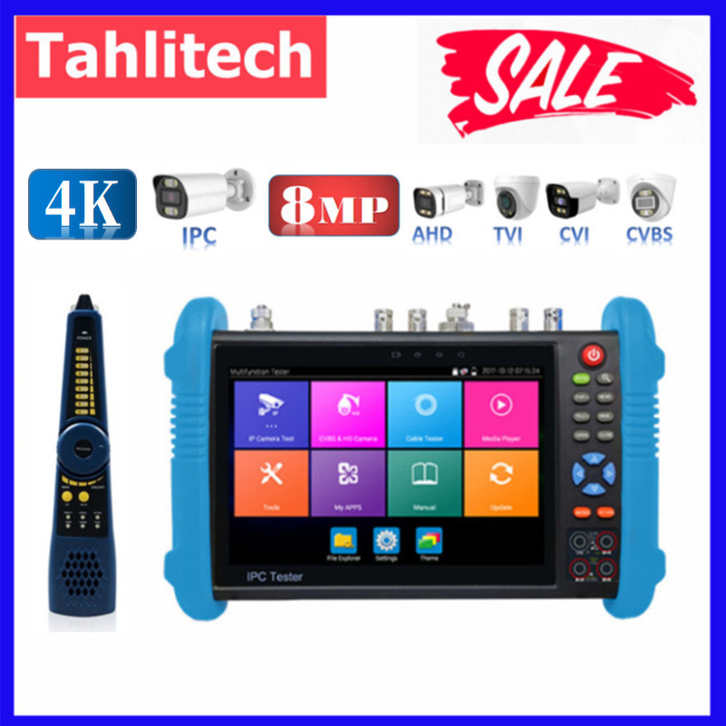 7" CCTV IPC Tester IPC9800 Plus 8MP AHD CVI TVI CVBS SDI IP Camera