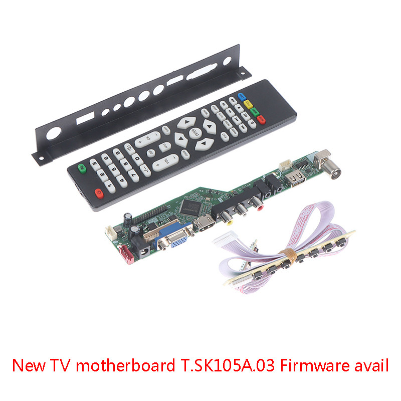 1Set TV Motherboard T.SK105A.03 Universal LCD TV Controller Driver Board PC/VGA/USB Interface Replac