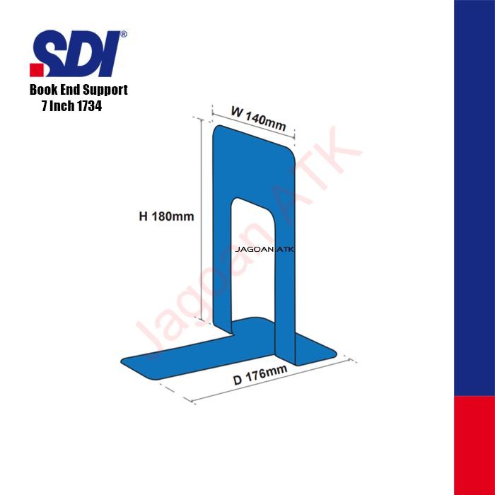 

SDI 1734 Pembatas Buku 7" / Book End Support