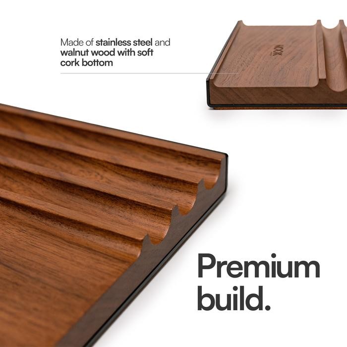 

NOOK PEN DESK TRAY Walnut Wood Standalone Wooden Tray Organizer