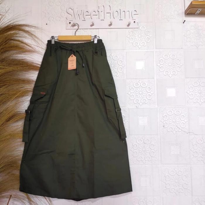 (Expert) ROK CARGO PANJANG WANITA STANDAR JUMBO KOREAN SYTLE / MAXY DRESS KEKINIAN Muslim Dewasa