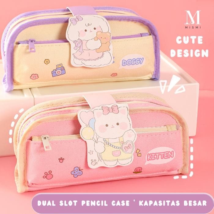 

Mismi Gabriel Pencil Case Dual Slot Kapasitas Besar Tempat Pensil Sekolah Cute Stylish - PC5G
