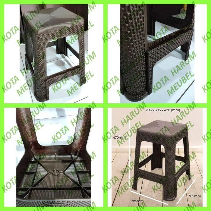 PREMIUM bangku plastik anyaman rotan gessler bukan napolly napoly napoli