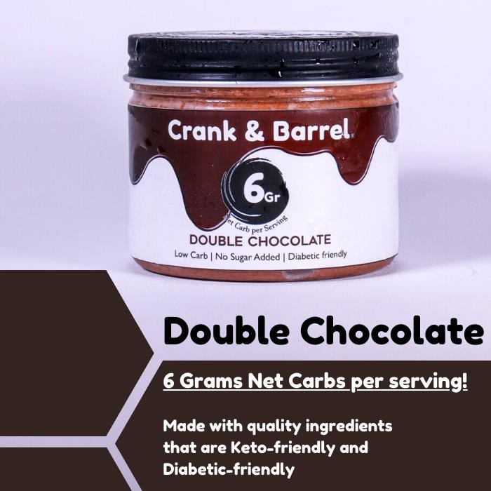 

OR6T Crank & Barrel Low Carb Double Chocolate Ice Cream Es Krim Keto