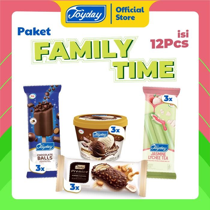 

OR6T Joyday Ice Cream Paket Family Time - Isi 12 Pcs Es Krim Mix [Hanya Instan -
