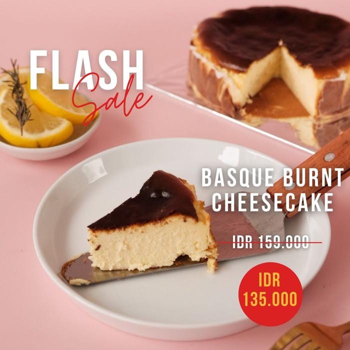 

OR6T Basque Burnt Cheesecake - Dessert / Birthday Cake / Kue Keju