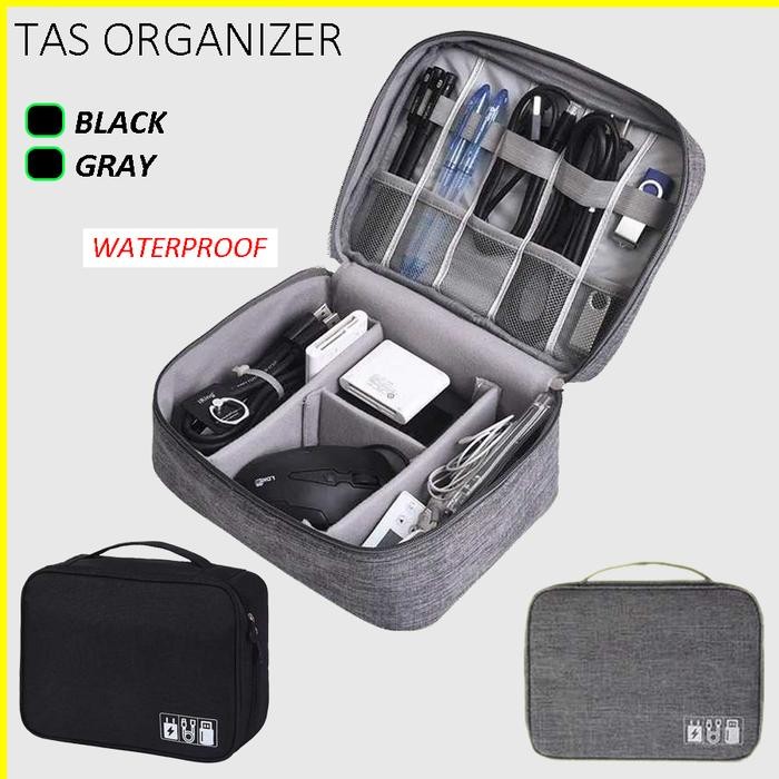 PREMIUM Tas Gadget Travel Pouch Organizer Bag Tas Perkakas Elektronik
