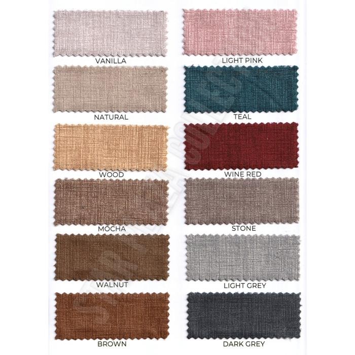 2E7A Kain Bludru Beludru Velvet Linen Look - Monaco (Sofa, Kursi, Jok)