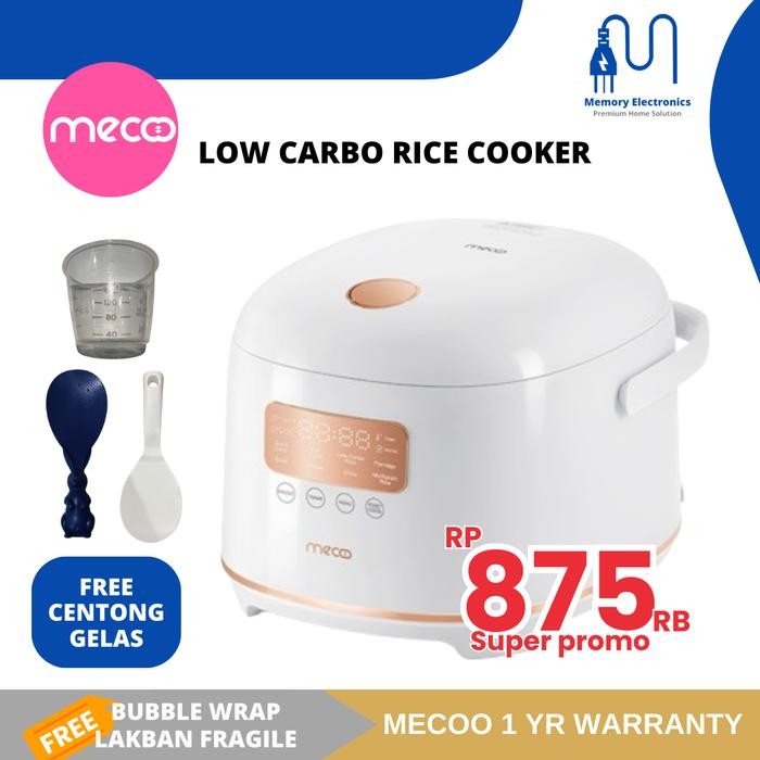 Mecoo Rice Cooker Low Sugar Low Carbo Low Watt Mewah Elegan