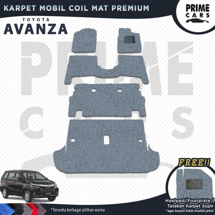 Karpet Mobil Coil mat AVANZA 2003 - 2021 old/ Grand New/ All new/ Veloz - Mie Bihun 1 Warna Full set