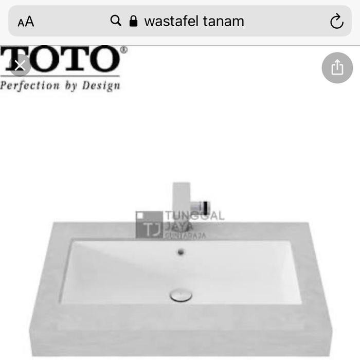 wastafel tanam meja TOTO Lw 540