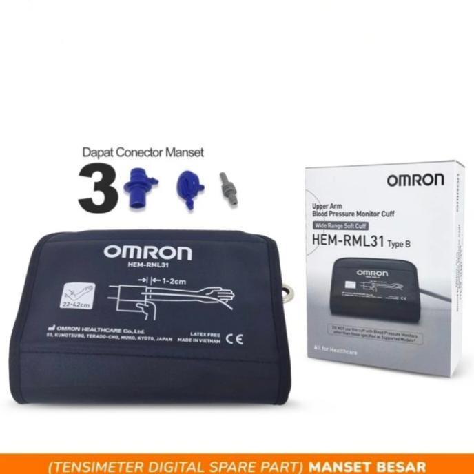 Manset Tensimeter Jumbo Omron / Manset Tensi Omron Besar ( 32-42cm )